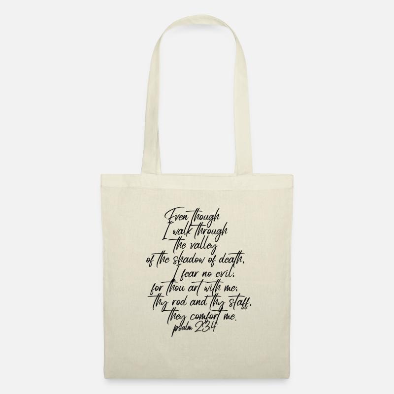 Psalm 23:4 - Stoffbeutel - Natur