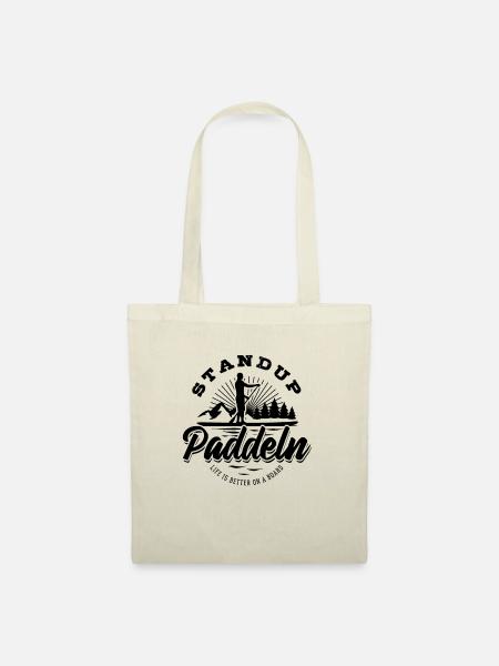 SUP Stand up paddeln - Life is better on a board - Stoffbeutel - Natur
