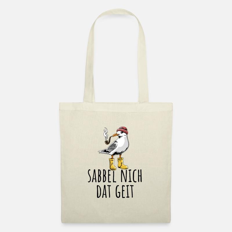 Möwe - Sabbel nich dat geit - Nordsee - Geschenk - Stoffbeutel - Natur