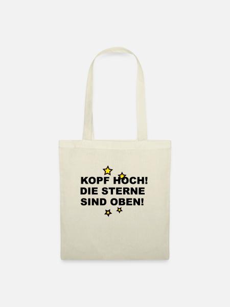 Kopf hoch - die Sterne sind oben - Stoffbeutel - Natur
