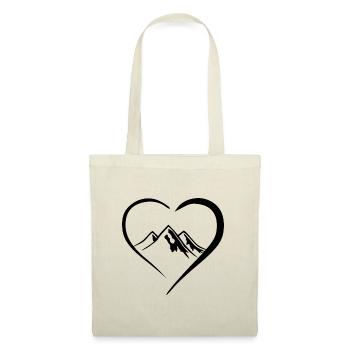 Mountains Hiking Love Alps Holiday Heart Gift - Tote Bag - nature - Front