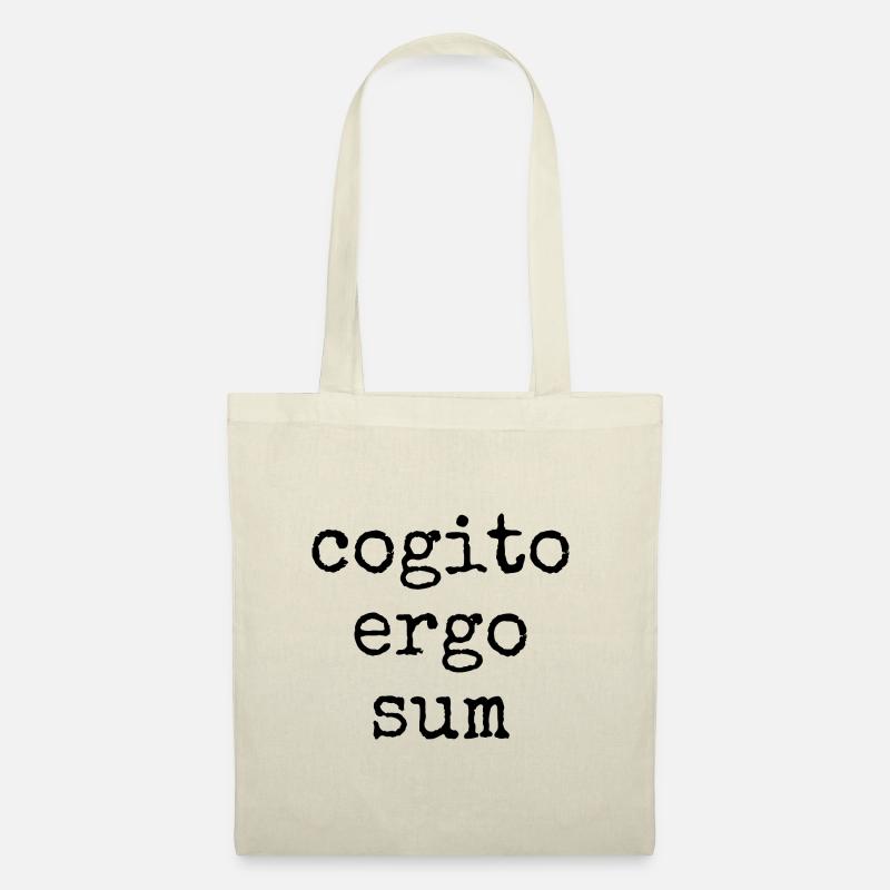 cogito ergo sum - ich denke also bin ich - Spruch - Stoffbeutel - Natur
