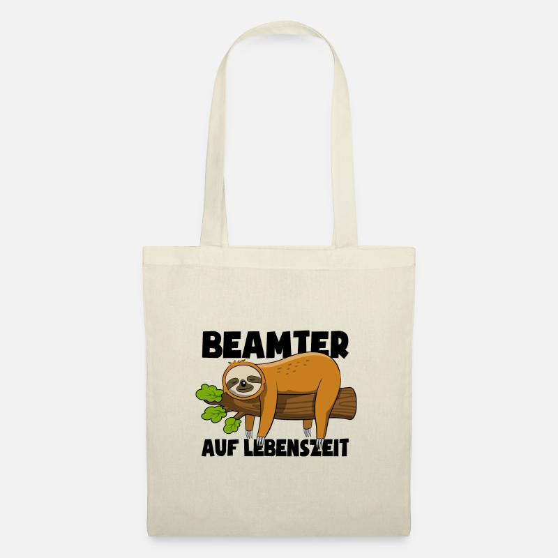 Faultier Beamter auf Lebenszeit - Spruch - Stoffbeutel - Natur