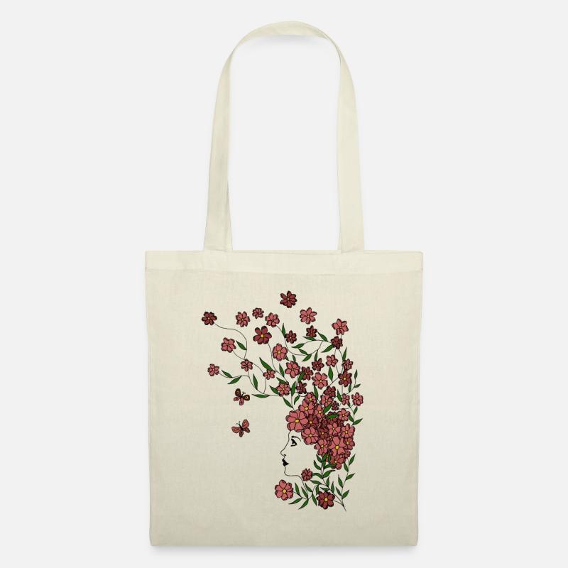 Fille de fleur - Sac en tissu - nature