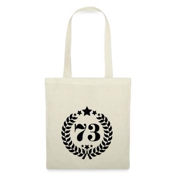 73. Geburtstags Kranz - Anniversary Wreath - Stoffbeutel - Natur - Vorne
