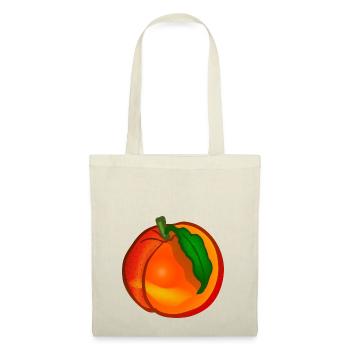 peach pfirsich veggie gemuese fruits2 - Stoffbeutel - Natur - Vorne