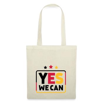 Yes we can Noir Rouge Or Allemagne fans de football - Sac en tissu - nature - Devant