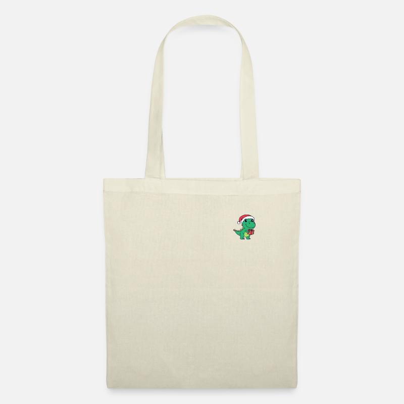 Süßer T-Rex Dinosaurier Weihnachten Geschenke (d) - Stoffbeutel - Natur