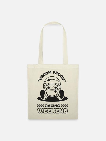 Racing Weekend - Vroom Vroom (Black Edition) - Stoffbeutel - Natur