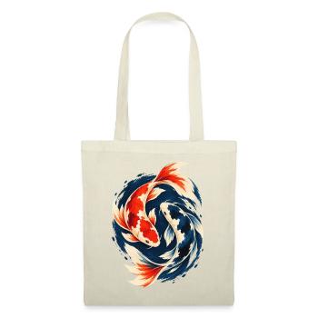 Koi Karpfen Japanischer Zierfisch - Stoffbeutel - Natur - Vorne