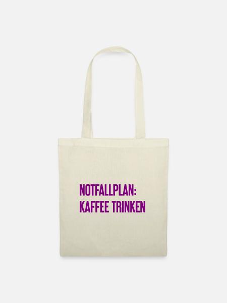 Kaffee-Notfallplan - Stoffbeutel - Natur