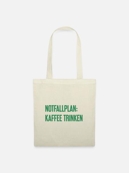 Kaffee-Notfallplan - Stoffbeutel - Natur