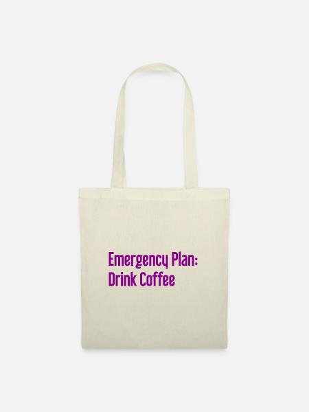 Kaffee-Notfallplan - Stoffbeutel - Natur