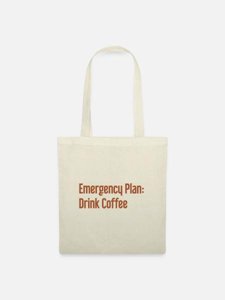 Kaffee-Notfallplan - Stoffbeutel - Natur