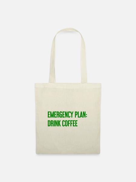 Kaffee-Notfallplan - Stoffbeutel - Natur