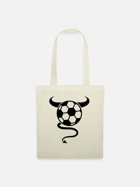 Soccer Devil Logo Design - Stoffbeutel - Natur
