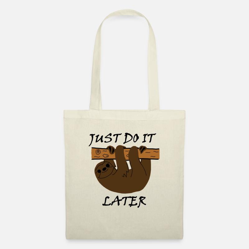 "Just do it later" - Stoffbeutel - Natur