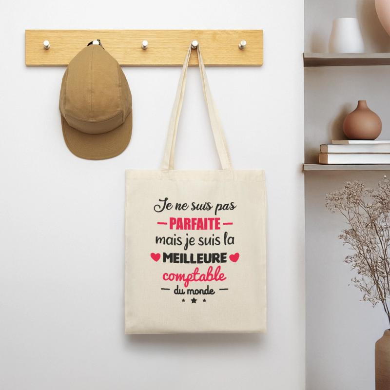 Pas parfaite comptable, comptabilité, comptable Sac en tissu