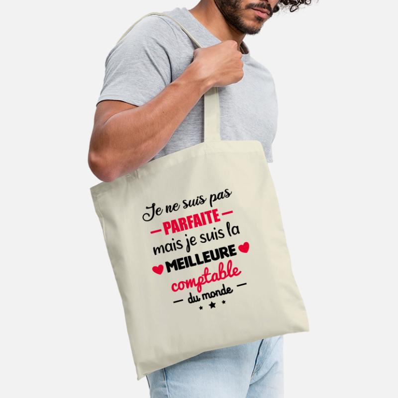 Pas parfaite comptable, comptabilité, comptable Sac en tissu