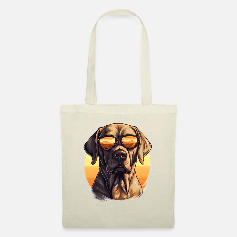 Labrador mit Sonnenbrille - Stoffbeutel - Natur