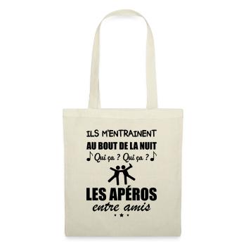 Ils m'entraînent au bout de la nuit les apéros - Sac en tissu - nature - Devant