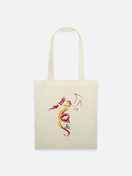 Stammes-Drache - Stoffbeutel - Natur
