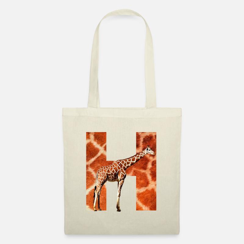 giraffe h - Stoffbeutel - Natur