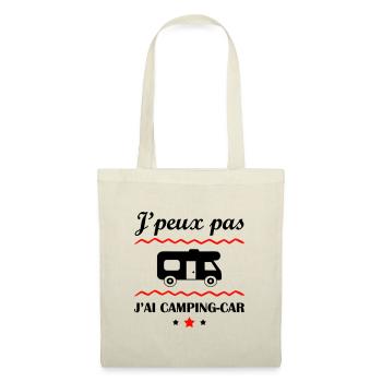 J'peux pas j'ai camping-car, camping-cariste - Sac en tissu - nature - Devant