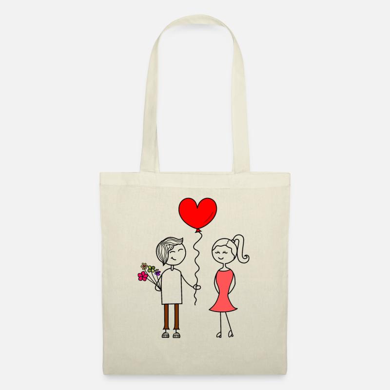 Valentinstag Schatz - Stoffbeutel - Natur