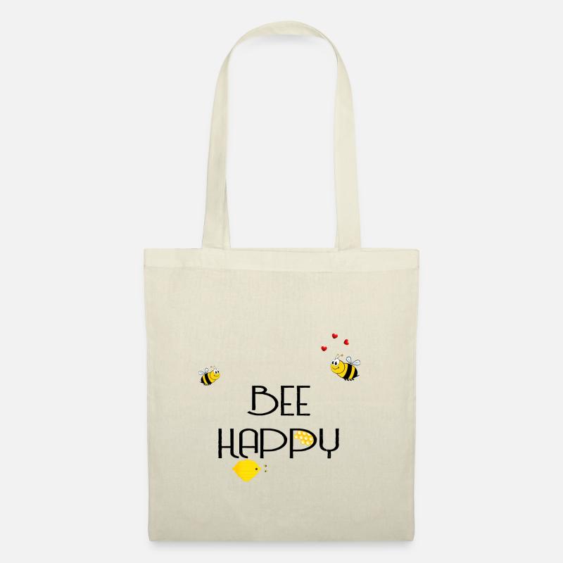 Bee Happy - Stoffbeutel - Natur