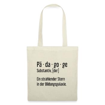 Pädagoge Pädagogen Schule Lehrer Unterricht - Stoffbeutel - Natur - Vorne