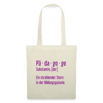 Pädagoge Pädagogen Schule Lehrer Unterricht - Stoffbeutel - Natur - Vorne
