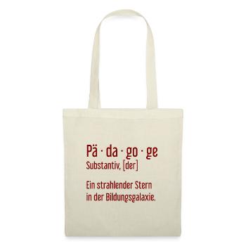 Pädagoge Pädagogen Schule Lehrer Unterricht - Stoffbeutel - Natur - Vorne