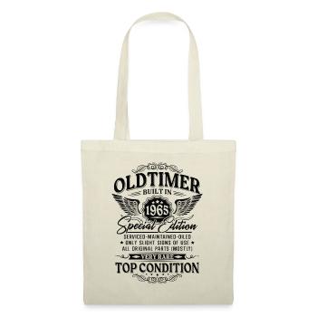 Oldtimer Baujahr 1965 Jahrgang Geburtstag Geschenk - Stoffbeutel - Natur - Vorne
