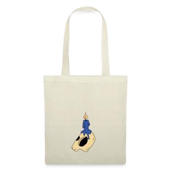 cadeau bougie bougie crâne crâne - Sac en tissu - nature - Devant