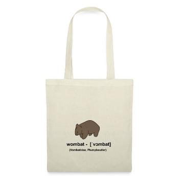 Wombat - Definition - Wombit, Vombatidae - Tote Bag - nature - Front
