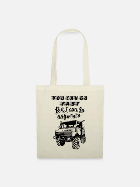You can go fast - Unimog - 4x4 - Offroad Truck - Stoffbeutel - Natur