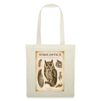 Strix Optica – Viktorianische Eule - Stoffbeutel - Natur - Vorne