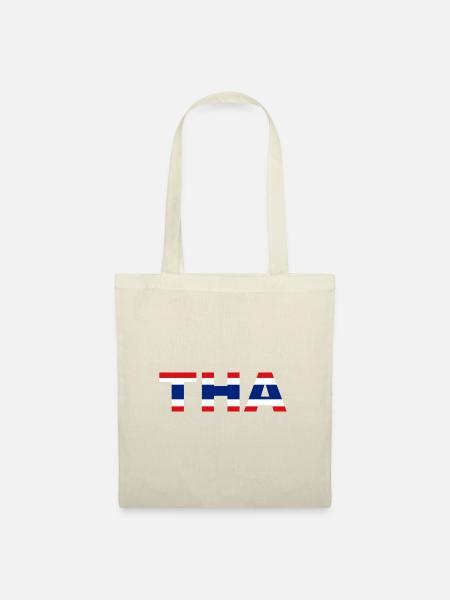 Thailand Flagge ISO Code THA - Stoffbeutel - Natur
