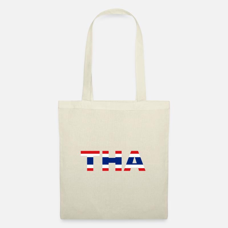 Thailand Flagge ISO Code THA - Stoffbeutel - Natur