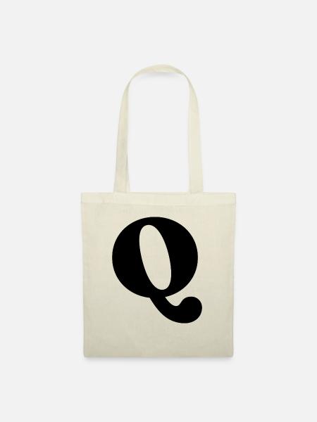 Buchstabe Q - Stoffbeutel - Natur