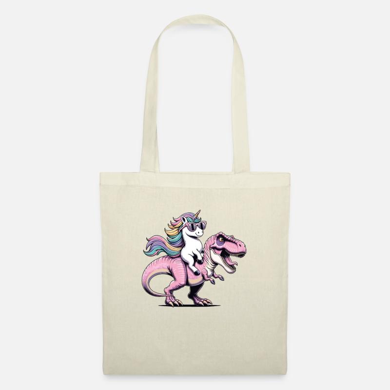 Einhorn Dinosaurier Fantasy Kreatur Geschenk - Stoffbeutel - Natur