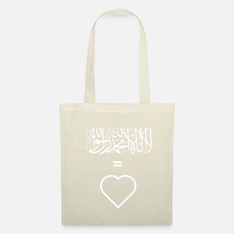 Shahada gleich Liebe Herz Islam arabisch Koran - Stoffbeutel - Natur