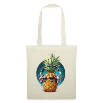 Music loving pineapple with sunglasses - Tote Bag - nature - Front