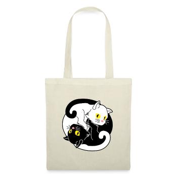 Cute Yin Yang Cat Great Gift Cat Fan - Tote Bag - nature - Front