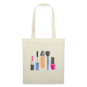 Maquillage beauté - Sac en tissu - nature - Devant