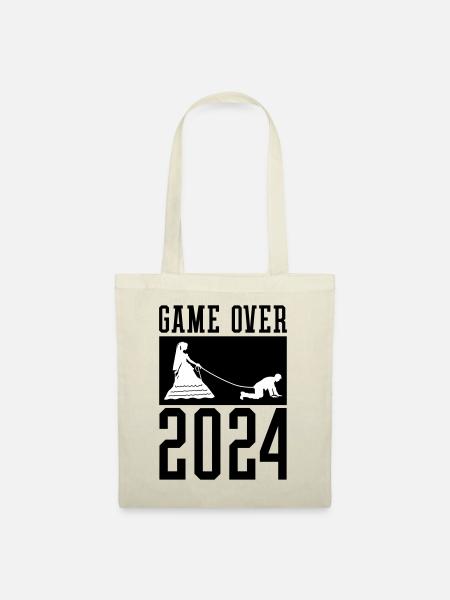 Game Over 2024 Hochzeit - Stoffbeutel - Natur