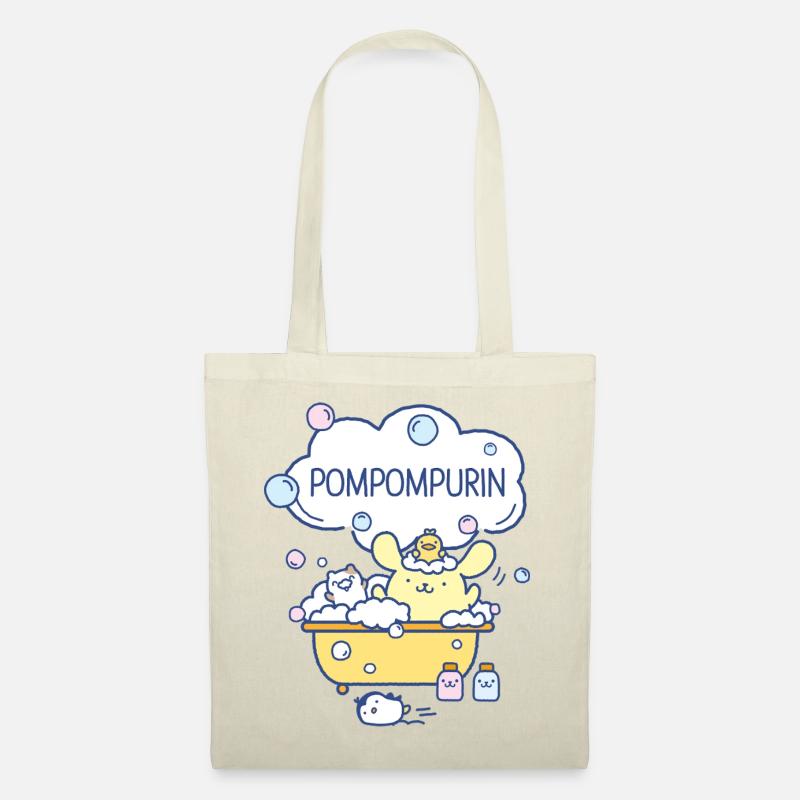 Pompompurin Badet Mit Muffin, Custard Und Whip - Stoffbeutel - Natur