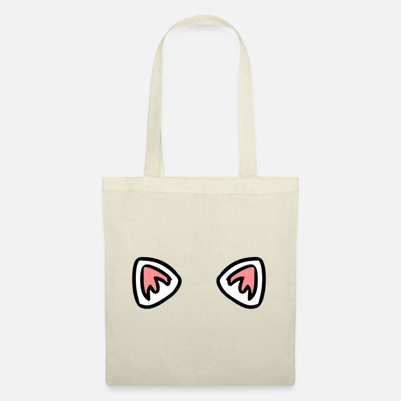 Ohren Katze Schneefuchs - Stoffbeutel - Natur