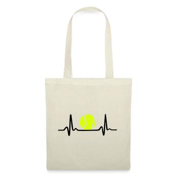 Tennis ECG, Heartbeat & Tennis Ball - Tote Bag - nature - Front